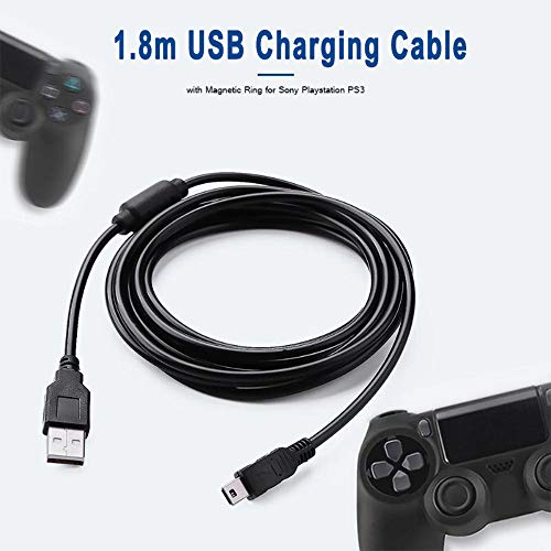 Punjač za kontroler Kailisen PS3 Kabel za punjenje Kabel za sinkronizaciju, Mini USB kabel za punjenje i reprodukciju za bežični kontroler,