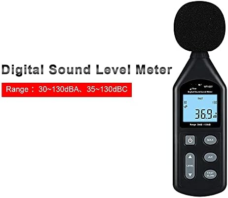 BBSJ Digital Level Mjerač zvuka Digitalni DB zvučni mjerač mjerača buke vremena Automatsko isključivanje s funkcijom evidentiranja