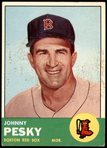 1963. Topps 343 Johnny Pesky Boston Red Sox ex Red Sox