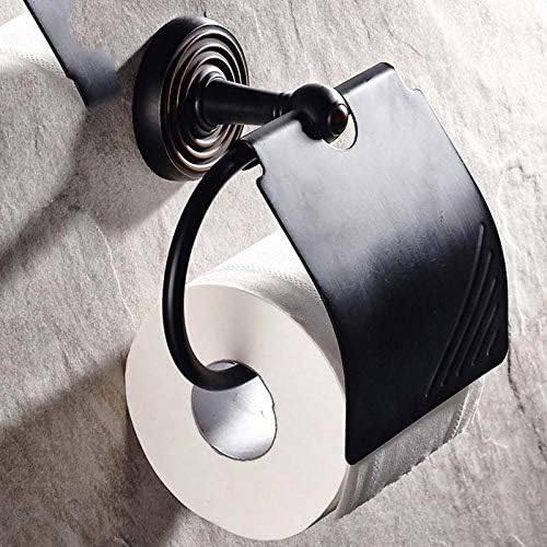 Sweejima držači papira zidni montirani čvrsti mesingani držač za kotrljanje za papirnate ručnik pribor za kupaonicu crni