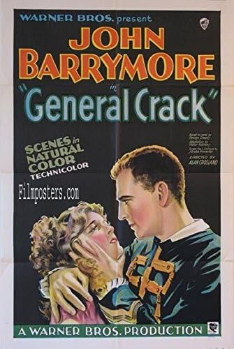 General Crack John Barrymore Stone Litho 1930 Originalni jedan list 27x41 filmski plakat