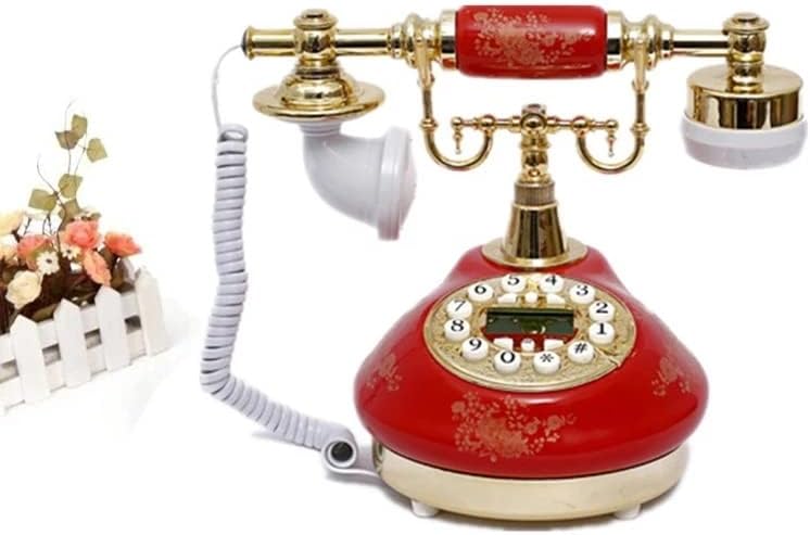 Mxiaoxia Antička telefonska fiksna linijska linijska linijska linija TELEFONSKI TELEFONSKI BILOJ, LCD prikaz klasični keramički retro