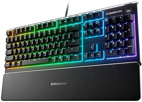 Igraća tipkovnica SteelSeries Apex 3 RGB – 10-nepakirani RGB svjetla – otporni Na vodu IP32 – Premium-klase M gaming miša Rival 3