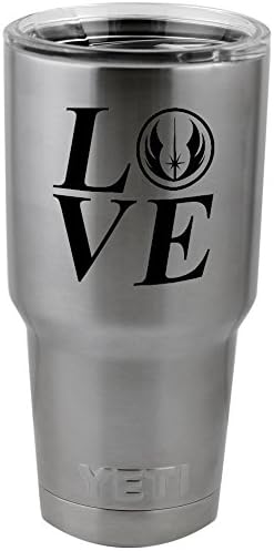 Obožavam Jedi vinilne naljepnice naljepnice za Yeti šalice čaša termos pint staklo