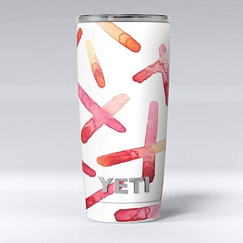 Dizajn Skinz ružičaste i narančaste mikroskopske leće - kožni naljepnica vinil omota kompatibilan s čašima za hladnjače Yeti Rambler