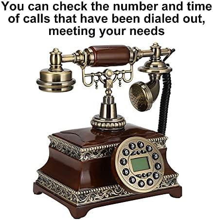 Stari modni telefon za fiksni, antički telefon stari telefon Vintage telefoni s pozadinskim osvjetljenjem, vintage EU stil ožičeni