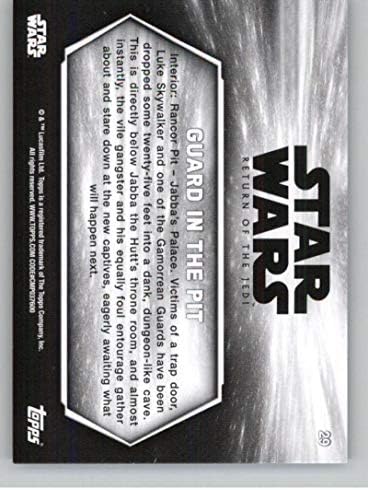 2020. Topps Star Wars Povratak Jedi crno -bijele plave nijanse Shift 29 čuvar u pit Službenoj trgovinskoj kartici Nonsport Standard
