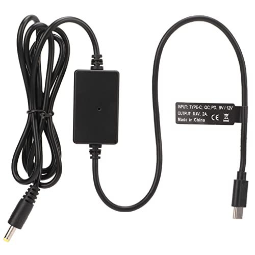 SANPYL USB C do DC 8.4V kabel za napajanje, duljina 1,36m 9V 12V Tip C do DC 8.4V 2A napajanja Podesiva USB žica, 4,0x1.7 mm DC sučelje,
