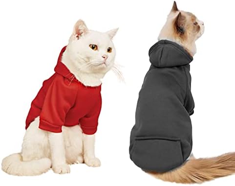 Droolingdog Cat Hoodie Crveni crni kućni ljubimac mačji džemper za mačke kapuljače mali pse prazni hoodie mali psi dukserice štene