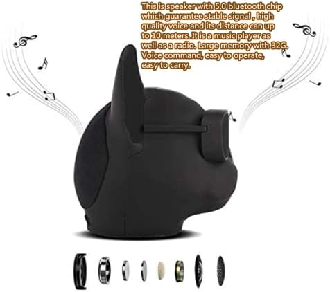 Pusokei bežični francuski zvučnik buldoga, zvučnik Bluetooth Dog Head, mini prijenosni zvučnik na otvorenom, Stereo Super Bass, personalizirani