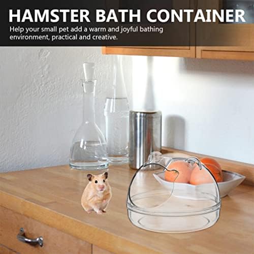 STOBOK Clear Contuiner 2PCS Spremnik za kupanje za hrčak prozirni oblačni hrčak kupaonice za male kućne ljubimce kavez za kavez s kaveznim