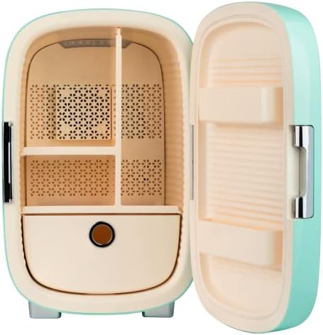 Cooluli Beauty Frider za njegu kože - 12 litarski menta zelena osobni mini hladnjak za spavaću sobu i kupaonicu - idealno za njegu