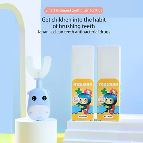 Silikonska dječja četkica za zube U obliku slova 1pc, mekana silikonska glava za čišćenje hrane, dizajn ručnog čišćenja četkica za
